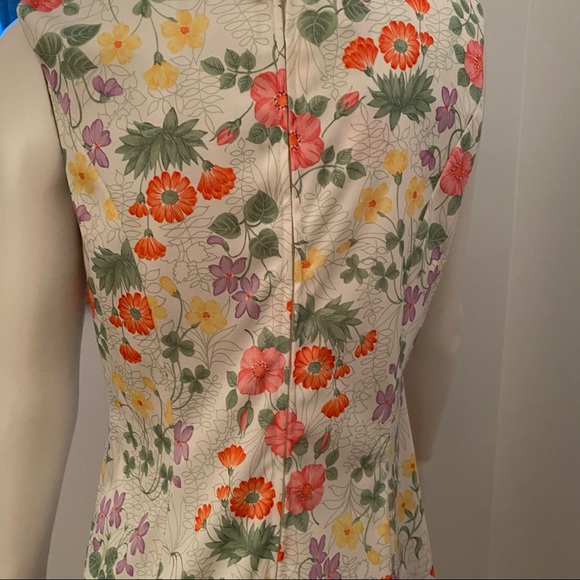 VINTAGE JOHN ABBOTT Floral Summer Dress Sleeveless - Picture 7 of 10